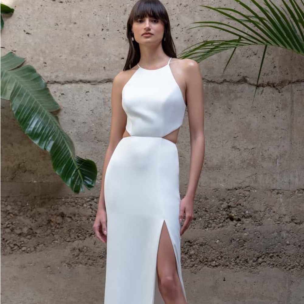 Jenny Yoo White Backless Dress Kendra